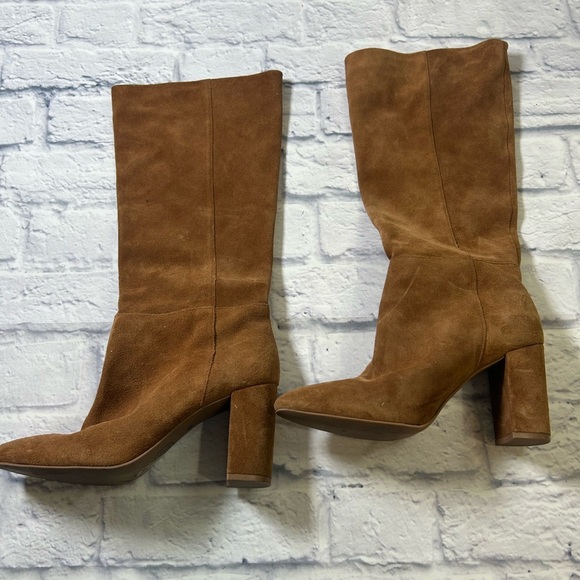 Chinese Laundry “Kraft” Brown Suede Knee-High Heeled Boots. Size 8.5. - Picture 3 of 8